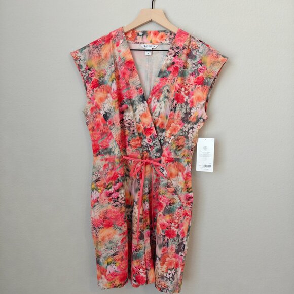 Athleta Women's Marlow Floral Bloom Romper NWT (Size Medium) Spring Athleisure - Picture 4 of 13